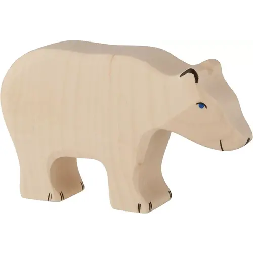 Holztiger Holztiger houten IJsbeer etend 12 cm