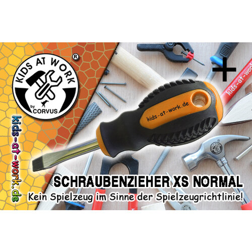 Kids at work kindergereedschap van Corvus Toys Kids at Work Schroevendraaier 5mm korte kling