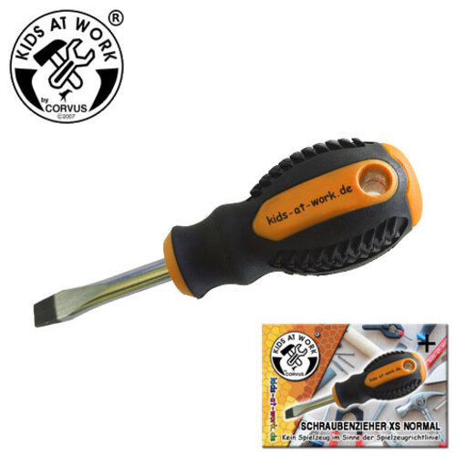Kids at work kindergereedschap van Corvus Toys Kids at Work Schroevendraaier 5mm korte kling