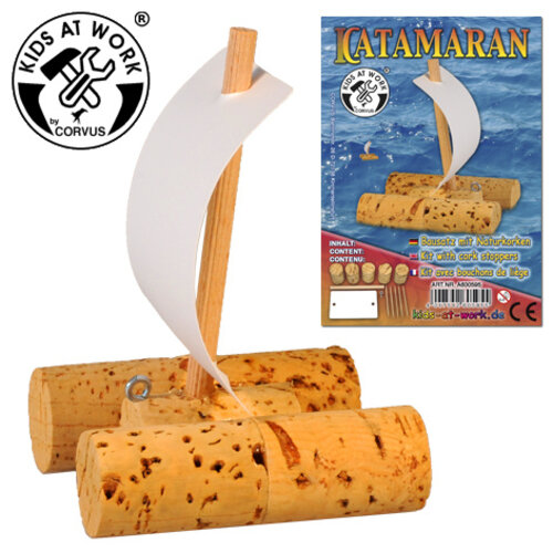 Kids at work kindergereedschap van Corvus Toys Kids at Work DIY kurk boot catamaran