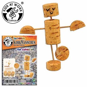 Kids at work kindergereedschap van Corvus Toys Diy kurk mannetje