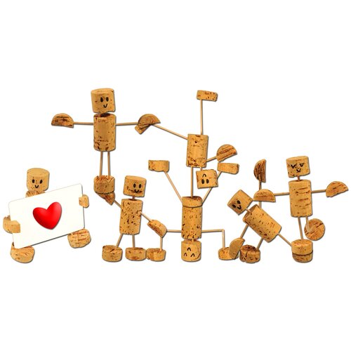 Kids at work kindergereedschap van Corvus Toys Kids at Work DIY kurk mannetje - poppetje