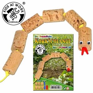 Kids at work kindergereedschap van Corvus Toys DIY kurk slang