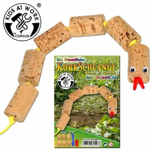 Kids at work kindergereedschap van Corvus Toys Kids at Work DIY kurk slang