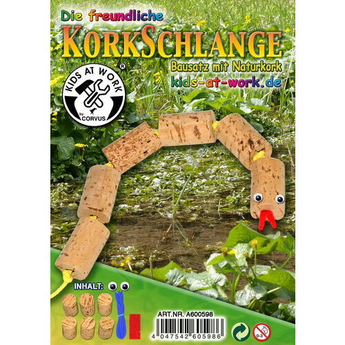 Kids at work kindergereedschap van Corvus Toys Kids at Work DIY kurk slang