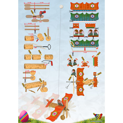 Kids at work kindergereedschap van Corvus Toys Kids at Work DIY kurk vliegtuig