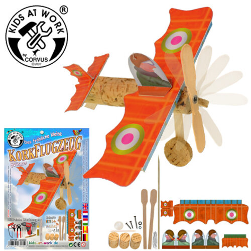 Kids at work kindergereedschap van Corvus Toys Kids at Work DIY kurk vliegtuig