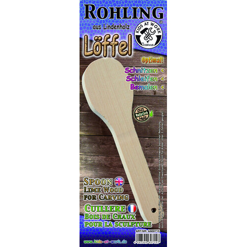 Kids at work kindergereedschap van Corvus Toys DIY Houten lepel houtsnijden Kids at work kindergereedschap van Corvus Toys DIY Houten lepel houtsnijden