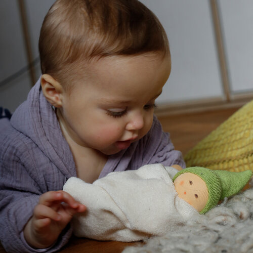 Nänchen Natur poppen Nänchen Natur Knuffelpopje Nuckel groen - speenknuffel Nänchen Natur poppen Nänchen Natur Knuffelpopje Nuckel groen - speenknuffel