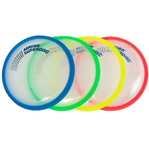 Frisbee Aerobie superdisc, vliegt en drijft op water