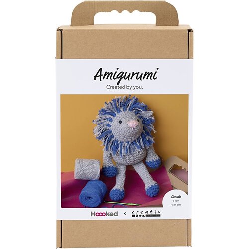 Creativ Company Hobbyset Amigurumi, Leeuw, marineblauw