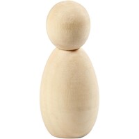 Houten figuur 6 cm - 5 stuks