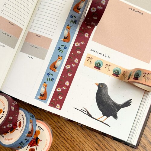 Esther Bennink Esther Bennink naked washi tape zonder plastic - vogels