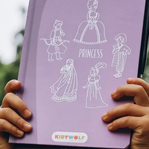 Kidywolf Kidywolf Kidydraw Tekenboekje mini met LCD scherm - Prinsessen Kidywolf Kidywolf Kidydraw Tekenboekje mini met LCD scherm - Prinsessen