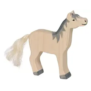 Holztiger Holztiger wit paard 13 cm