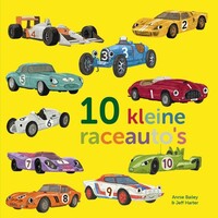 10 kleine raceauto's, tellen op rijm