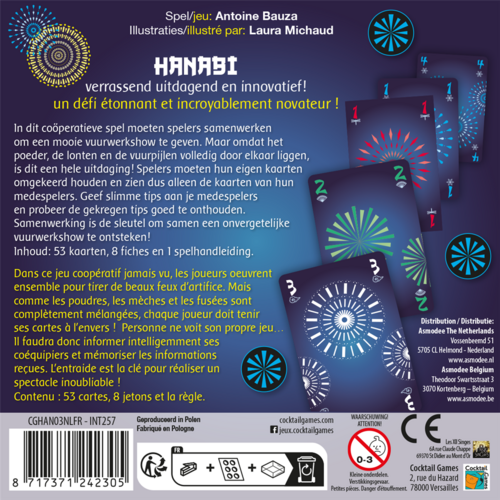 Asmodee Asmodee Hanabi, samenwerkingsspel Asmodee Asmodee Hanabi, samenwerkingsspel