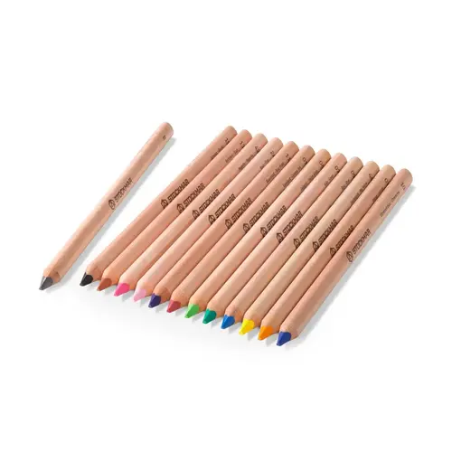 Stockmar Stockmar 12+1 kleurpotloden met tekenpotlood - driekant