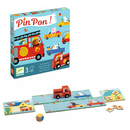 Djeco Djeco Pin Pon, samenwerkingsspel vanaf 3 jaar Djeco Djeco Pin Pon, samenwerkingsspel vanaf 3 jaar