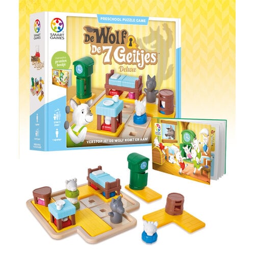Smartgames denkspellen SmartGames De Wolf en de 7 Geitjes sprookjesspel vanaf 3 jaar