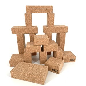 KORXX kurk blokken Cuboid Starter met 19 naturel kurkblokken KORXX kurk blokken Cuboid Starter met 19 naturel kurkblokken