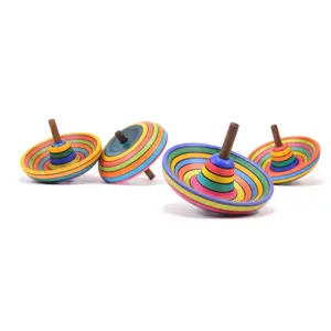 Mader houten tollen Tol Sombrero gestreept