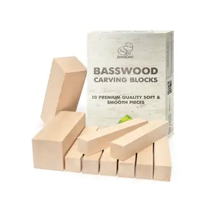 Beavercraft Lindehout set houtsnijblokken -10 stuks