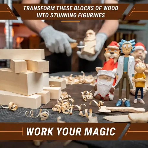 Beavercraft Beavercraft Lindehout set houtsnijblokken -10 stuks