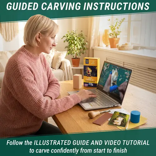 Beavercraft Beavercraft Complete houtsnijset Beer - voor beginnende houtsnijder