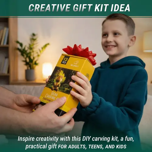 Beavercraft Beavercraft Complete houtsnijset Beer - voor beginnende houtsnijder