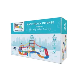 Cleverclixx Magnetische tegels Magnetische racebaan intense 65-delig Cleverclixx Magnetische tegels Magnetische racebaan intense 65-delig