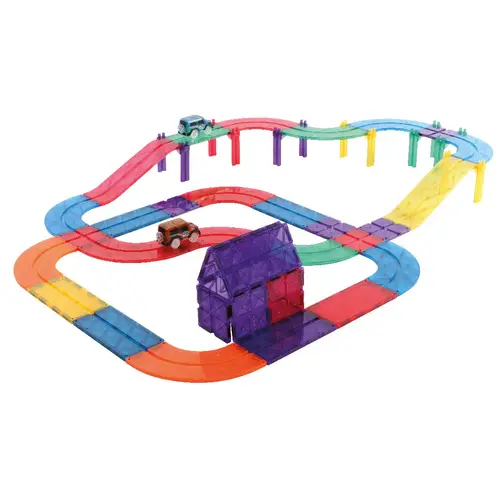 Cleverclixx Magnetische tegels Cleverclixx Race Track intens - racebaan 65-delig