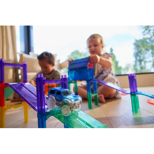 Cleverclixx Magnetische tegels Cleverclixx Race Track intens - racebaan 65-delig