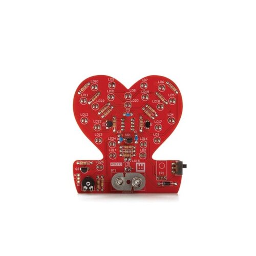 Velleman Knipperend hartje soldeerkit met leds en infrarood Velleman Knipperend hartje soldeerkit met leds en infrarood