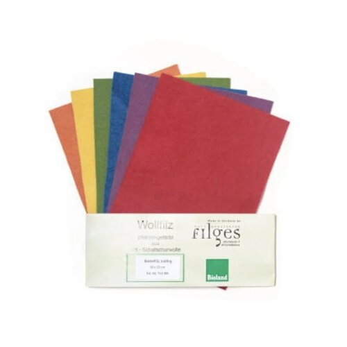 Filges Bioland wolvilt handwerkset pastel of bont 20x15 cm