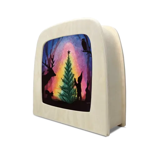 Toverlux Toverlux Vogel Geluk - Christmas Tree silhouet