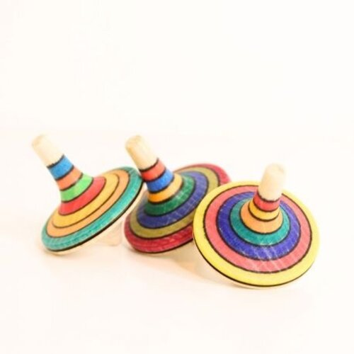 Mader houten tollen Tol Rallye gestreept klein, moeilijkheidsgraad 1