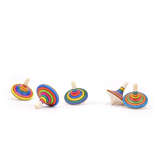 Mader houten tollen Tol Rallye gestreept klein, moeilijkheidsgraad 1