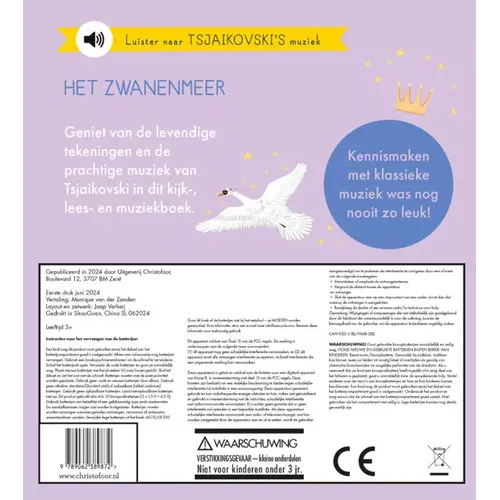 Christofoor kinderboeken Geluidenboek Het kleine verhalenorkest Het zwanenmeer, vanaf 2 jaar