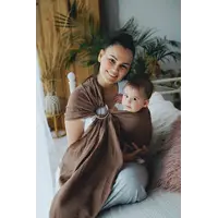 Ringsling linnen - Bali Wood - Maat M