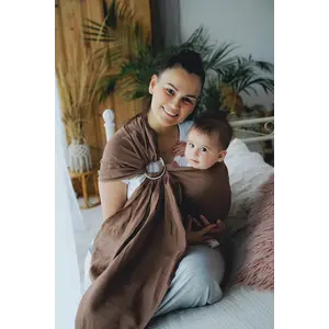 Little Frog Ringsling linnen - Bali Wood - Maat M