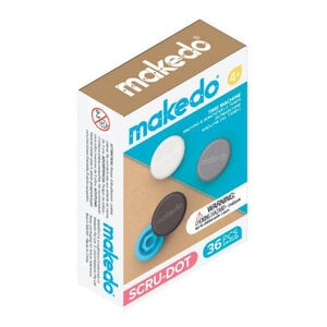 Makedo Makedo 36 doppen - zwart-wit-grijs