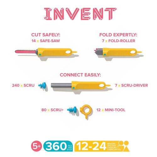 Makedo Makedo Invent - 360 delig voor 12-24 makers