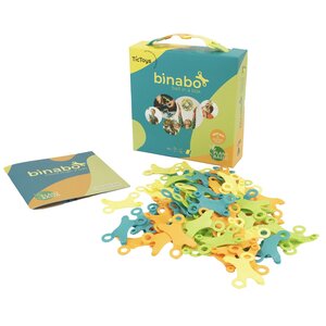 TicToys ecologisch beweegspeelgoed Constructiespeelgoed Binabo mix 60 stuks