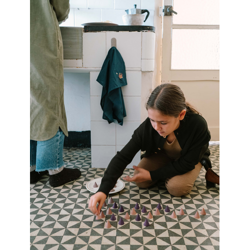 Grapat Grapat mandala torens paars  - 36 houten onderdelen