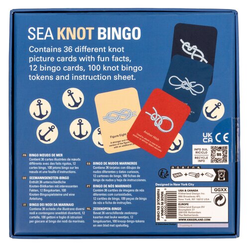Kikkerland design Kikkerland Sea knot Bingo - zeemansknopen Bingo Kikkerland design Kikkerland Sea knot Bingo - zeemansknopen Bingo