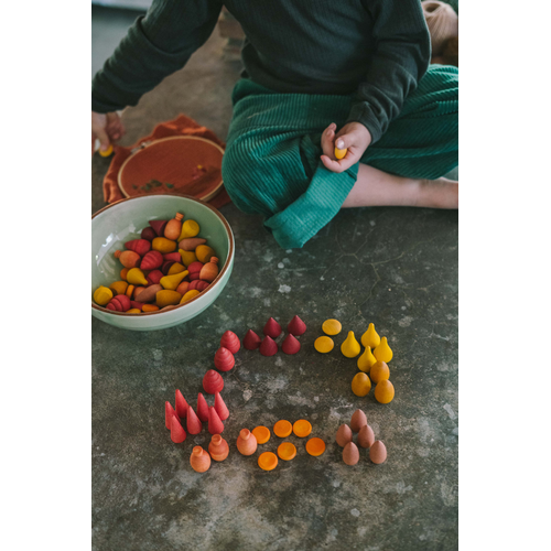 Grapat Grapat mandala mix - warme kleuren - 81 houten onderdelen