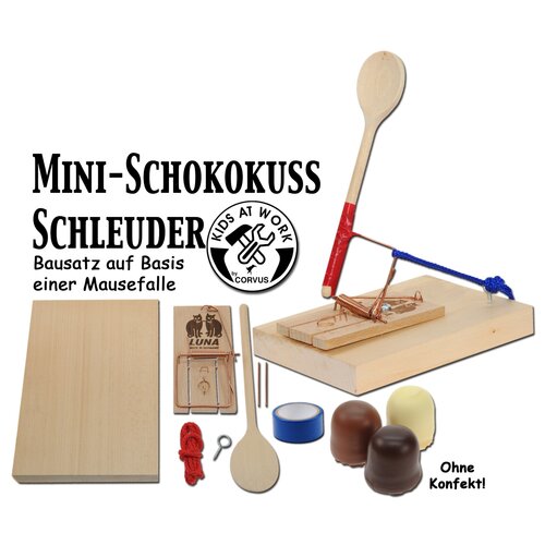 Kids at work kindergereedschap van Corvus Toys Kids at Work Mini chocolade katapult