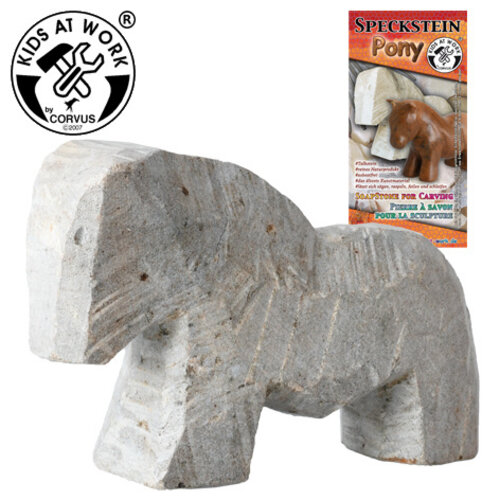 Kids at work kindergereedschap van Corvus Toys Speksteen Pony bewerken | Creatief voor paardenliefhebbers Kids at work kindergereedschap van Corvus Toys Speksteen Pony bewerken | Creatief voor paardenliefhebbers