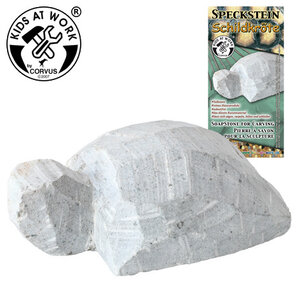 Kids at work kindergereedschap van Corvus Toys Speksteen onbewerkte vorm Schildpad Kids at work kindergereedschap van Corvus Toys Speksteen onbewerkte vorm Schildpad